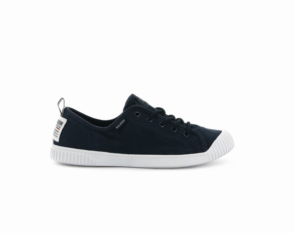 Palladium Easy Lace Canvas Women's Low Top Sneakers Black (NHPO26430)